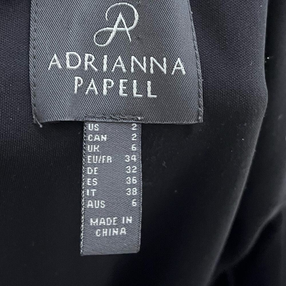 ADRIANNA PAPELL Black One-Shoulder Wide Leg Jumpsuit Size 2 Formal Cocktail - Picture 5 of 8